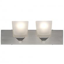 Trans Globe 2802 BN - 2LT WALL- SQUARE FROST GLASS-B